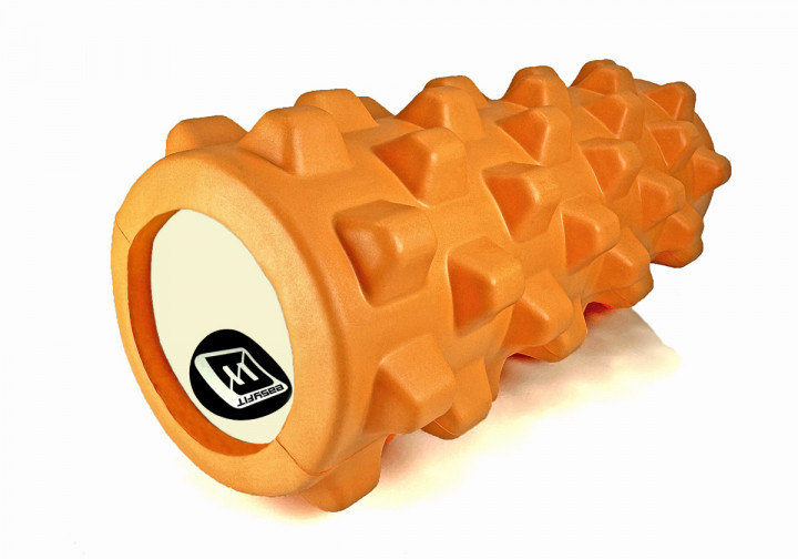 Массажный ролик EasyFit Grid Roller Pro 33 см оранжевый - изображение 2
