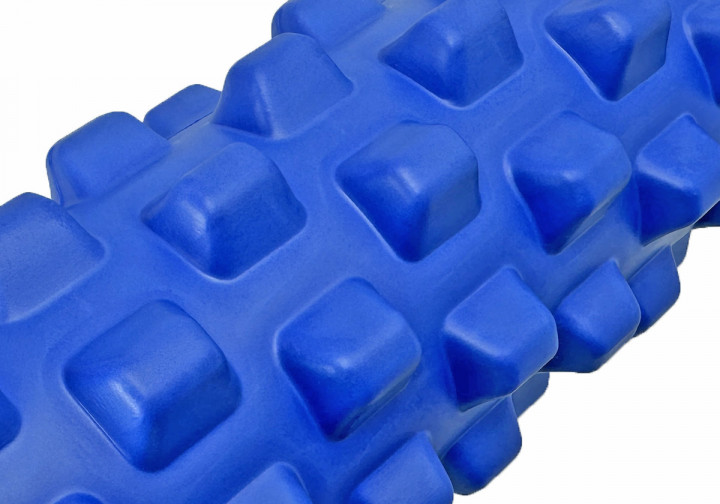 Масажний ролик EasyFit Grid Roller Pro 33 см синій - зображення 3