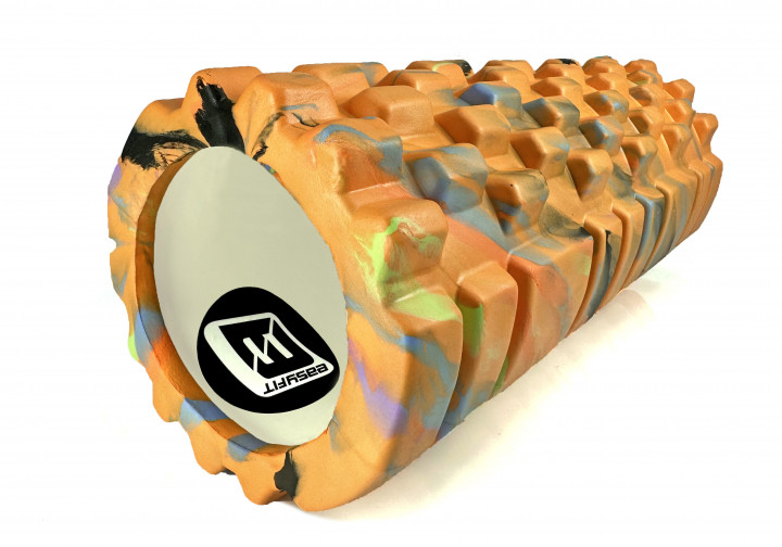 Массажный ролик EasyFit Grid Roller 33 см v.1.1 (M) Оранжевый - изображение 2