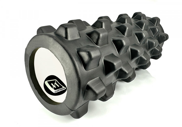 Массажный ролик EasyFit Grid Roller Pro 33 см черный - изображение 2