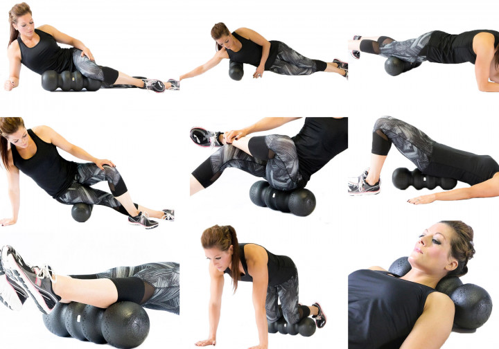 Массажный ролик EasyFit SlateShaper 45 см черный - изображение 5