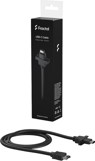 Kabel Fractal Design Model D USB-C 10Gbps Cable Black (7340172703723) - obraz 5