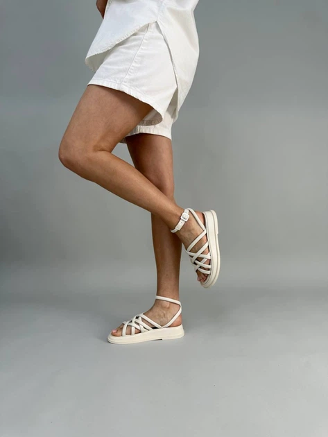Босоніжки жіночі ShoesBand Молочні натуральна шкіра 41 (26 см) (S67071-3) - Фото 6 Босоніжки жіночі ShoesBand Молочні натуральна шкіра 41 (26 см) (S67071-3) - зображення 6