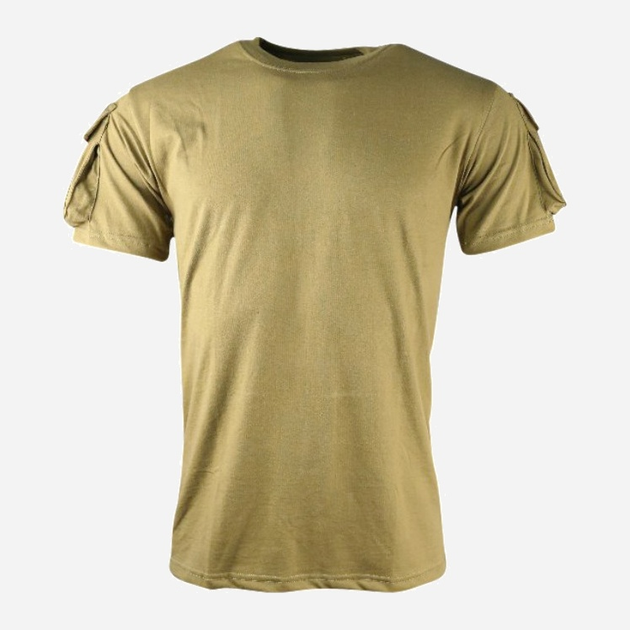 Тактична футболка Kombat UK TACTICAL T-SHIRT S Койот (kb-tts-coy-s) - зображення 1