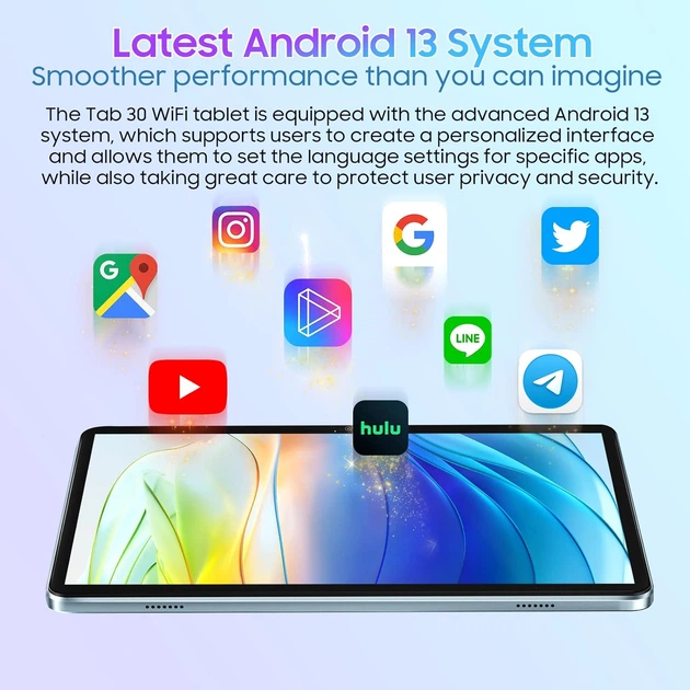 Планшет 10.1" Blackview Tab 30 Wi-Fi 2/64Gb 4 ядра Android 13 5100 mAh Сірий - зображення 2