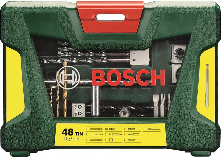 Набір свердел TiN і біт Bosch V-Line 48 штук (2607017314) - зображення 1