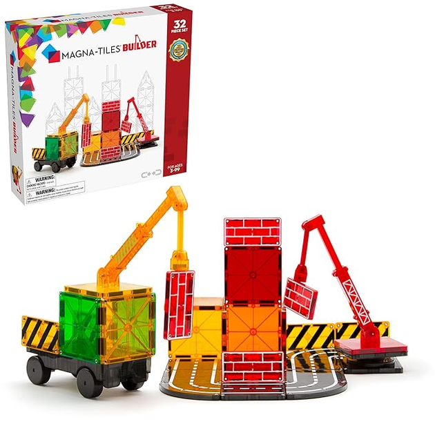 Klocki magnetyczne Magna-Tiles Builder 32 elementy (0850025176040) - obraz 1