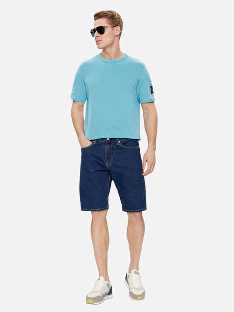 Koszulka męska bawełniana Calvin Klein Jeans J30J323484-CEZ M Błękitna (8720109368468) - obraz 3