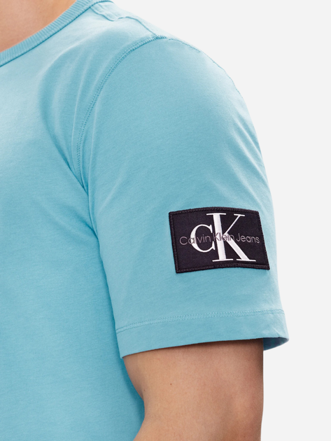 Koszulka męska bawełniana Calvin Klein Jeans J30J323484-CEZ M Błękitna (8720109368468) - obraz 5