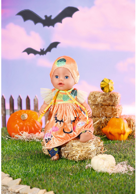 Zestaw ubranek dla lalek Baby Annabell Halloweenowa sukienka w kształcie dyni 43 cm (4001167834275) - obraz 2