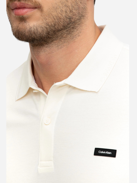 Koszulka polo męska Calvin Klein K10K112468-YAH L Kremowa (8720109248579) - obraz 4