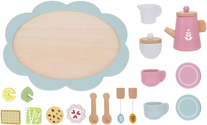 Zestaw do zabawy Tooky Toy Wooden Afternoon Tea 21 element (6972633377474) - obraz 5