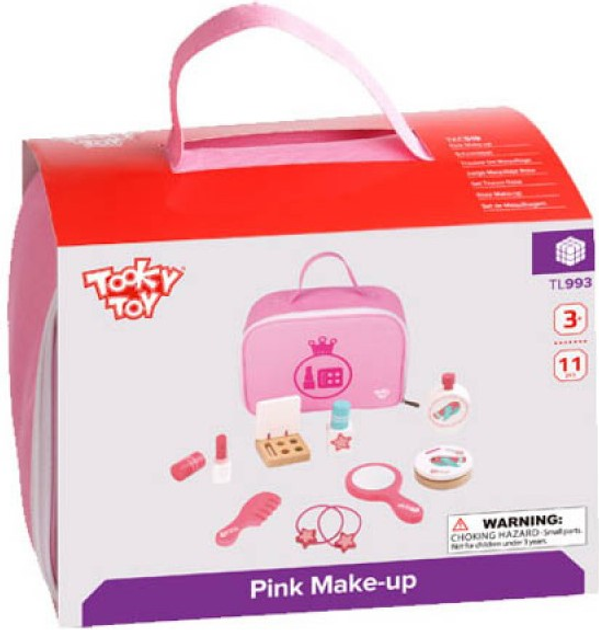 Косметичний набір Tooky Toy Wooden Pink Make-up 11 предметів (6972633370581) - зображення 1