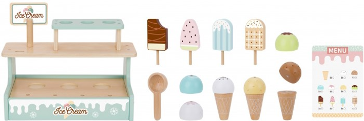 Кіоск із морозивом Tooky Toy Wooden 19 предметів (6972633377870) - зображення 5