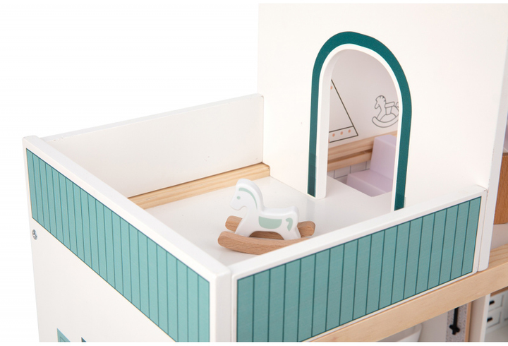 Zestaw do zabawy Tooky Toy Wooden Doll House z figurkami (6972633372264) - obraz 8