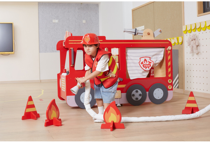 Zestaw do zabawy Viga Toys Wooden Wóz strażacki (6971608447129) - obraz 5