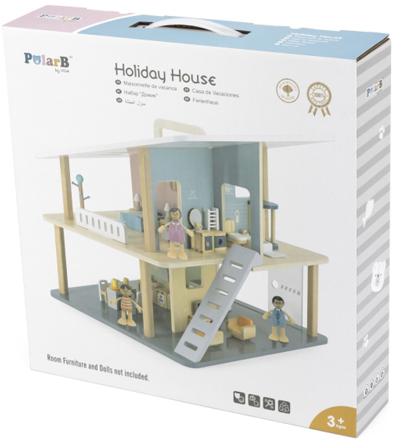 Ляльковий будиночок Viga Toys PolarB Wooden Holiday House (6971608440625) - зображення 1