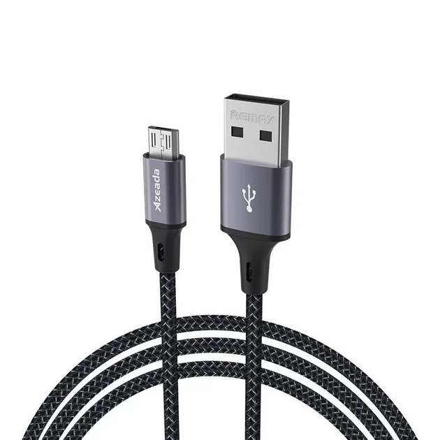 Кабель Proda PD-B52m USB MicroUSB Fast Speed Data 1м чорний - изображение 2