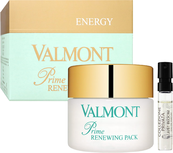Клеточная анти-срес крем-маска для лица Valmont Prime Renewing Pack 75 мл + пробник парфюмированная вода Just Bloom 2 мл (7612017589992) 