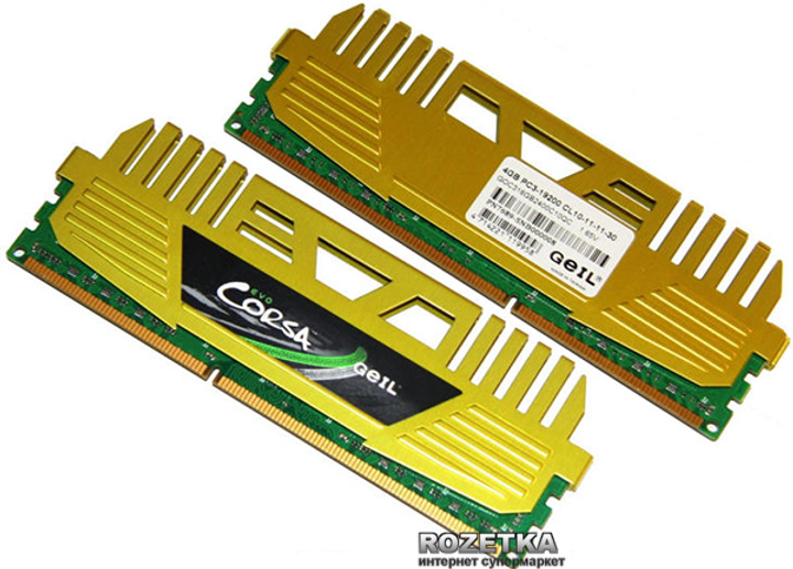 Оперативная память GeIL DDR3-2400 8192MB PC3-19200 (Kit of 2x4096) Evo ...