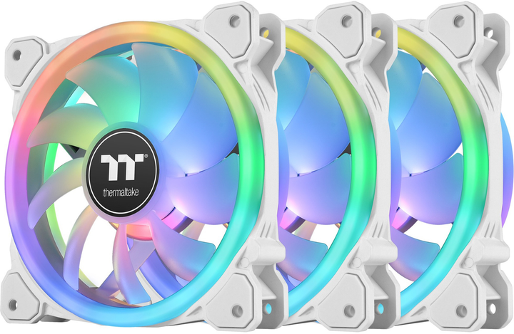 Wentylator Thermaltake SWAFAN 12 RGB Radiator Fan TT Premium Edition (3-Fan Pack) White (CL-F145-PL12SW-A) - obraz 1