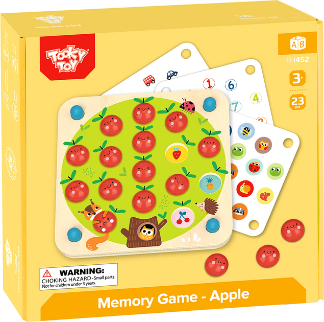 Gra planszowa Tooky Toy Memory Game Jabłuszka TH452 (6972633372714) - obraz 1