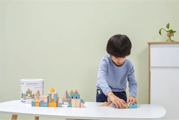 Дерев'яний конструктор Viga PolarB City Building 50 деталей (6971608440939) - зображення 6