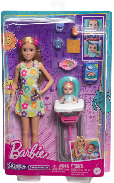 Лялька Barbie Mattel Skipper Няня, яка годує малюка 26 см (0194735192069) - зображення 1