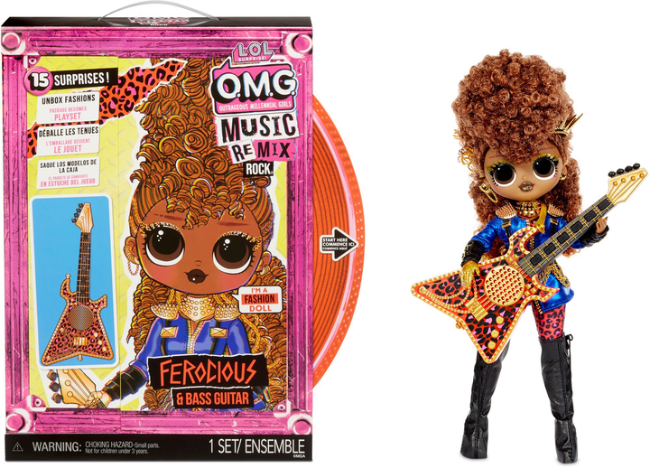 Lalka Mga Entertainment L.O.L. Surprise O.M.G. Ferocious gitara basowa 25 cm (0035051577591) - obraz 2