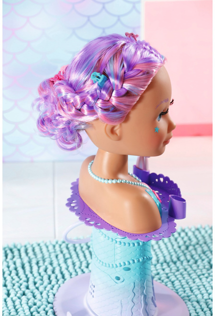 Głowa do stylizacji i makijażu Baby Born Sister Styling Syrena 37 cm (4001167830550) - obraz 5