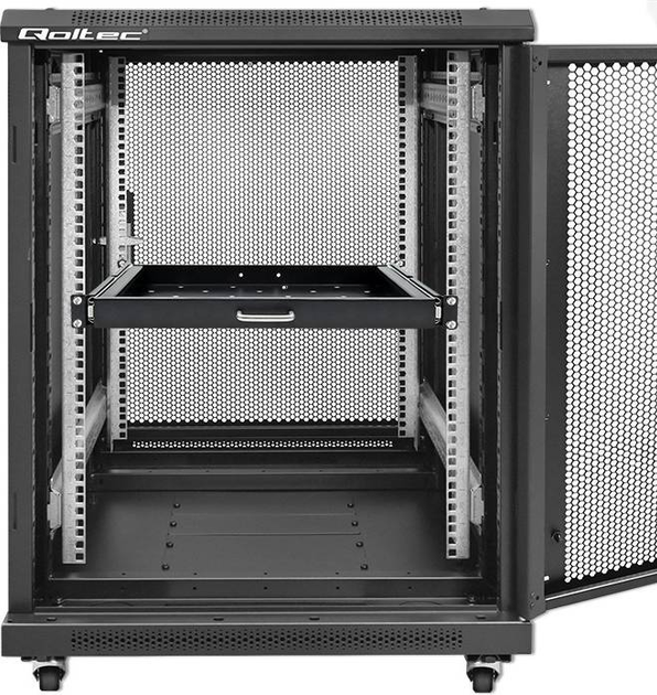 Полька з ручкою для шафи RACK Qoltec 600x600 висувна (5901878545097) - зображення 7