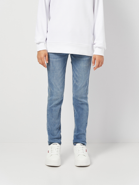 Подростковые джинсы для девочки Levi's LVG 710 Super Skinny Jean 4E2702-L3D-LQ 134-140 см Синие (3665115022636) - изображение 1