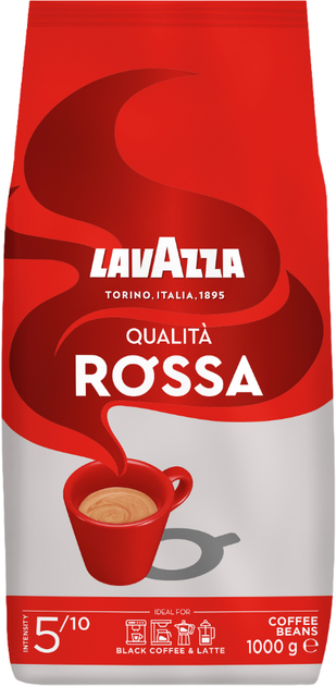 Акція на Кава в зернах Lavazza Qualita Rossa 1 кг від Rozetka