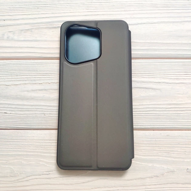 Чохол-книга Mirror для Xiaomi Poco M6 Pro Дзеркальна Чорний - Фото 3 Чохол-книга Mirror для Xiaomi Poco M6 Pro Дзеркальна Чорний - зображення 3