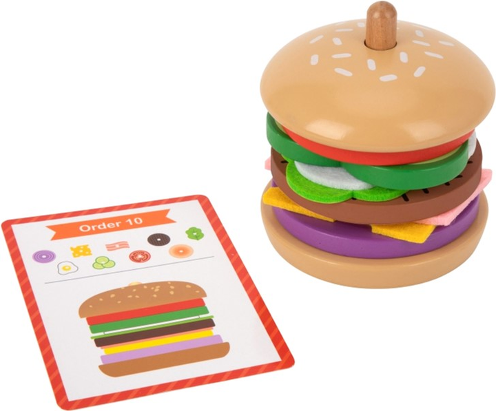 Zabawka edukacyjna Woopie Green Drewniany burger (5904326944992) - obraz 3