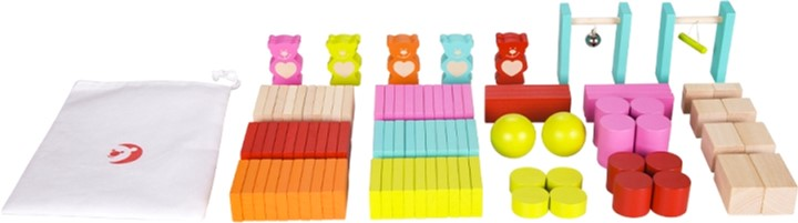 Drewniane domino dla dzieci Classic World Misie (6927049001819) - obraz 6
