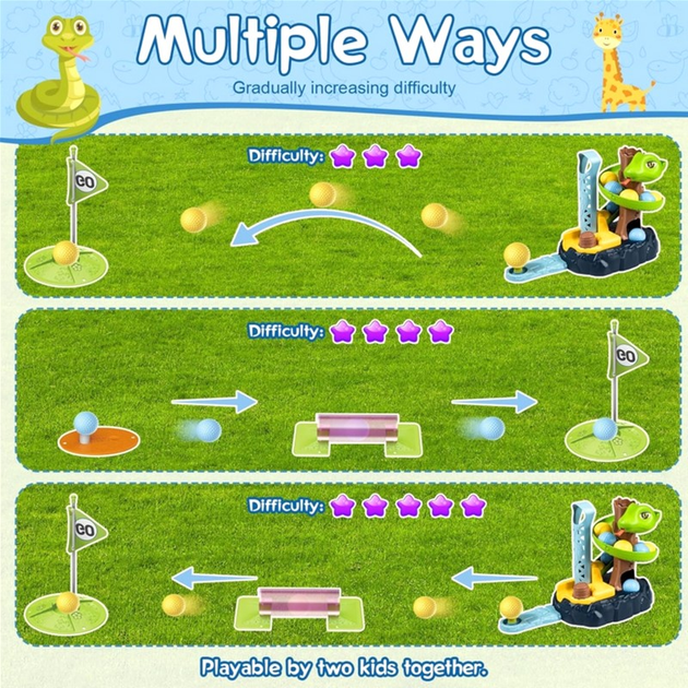 Ігровий набір Woopie Mini Snake Golf (5904326949805) - зображення 6