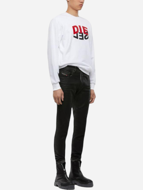 Bluza bez kaptura męska Diesel S-GIRK-N80 A008090IAJH100 L (5US) Biała (8059010118436) - obraz 3
