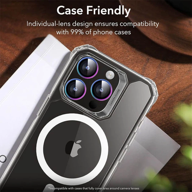 Металеве захисне скло на камеру на Apple iPhone 15 Pro Max (6.7") (Бузковий / Rainbow) Epik (190483) - зображення 9