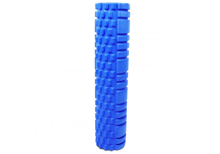 Массажный роллер EasyFit Grid Roller 60 см v 3,1 Синий - изображение 3