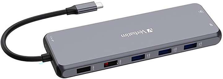 Hub USB Verbatim CMH-13 Grey (0023942321538) - obraz 4