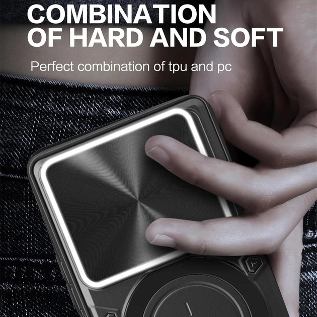 Чехол Magnetic Shield для Infinix Note 40 / X6853 бампер противоударный с подставкой кольцом Black - изображение 7