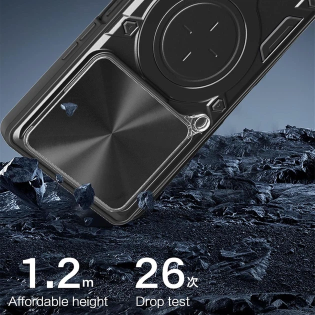 Чехол Magnetic Shield для Infinix Note 40 / X6853 бампер противоударный с подставкой кольцом Black - изображение 8