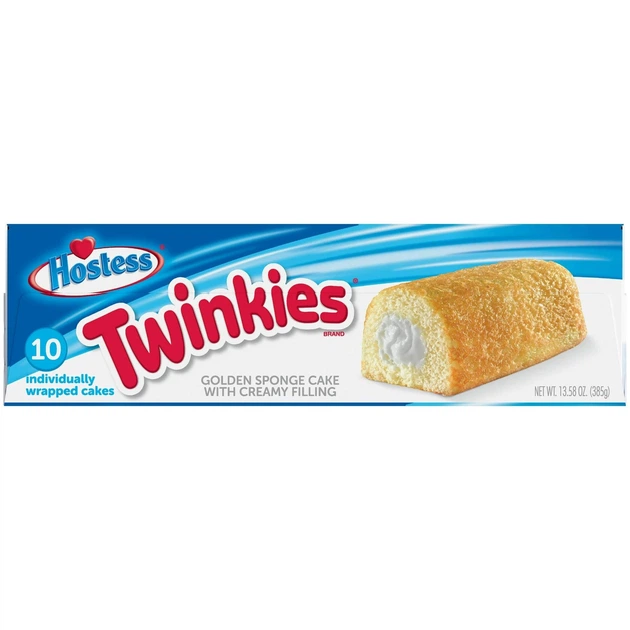 Бисквит твинки Twinkies Banana Hostess пирожное кекс с кремовой начинкой 385 г 10 шт - Фото 3 Бисквит твинки Twinkies Banana Hostess пирожное кекс с кремовой начинкой 385 г 10 шт - изображение 3