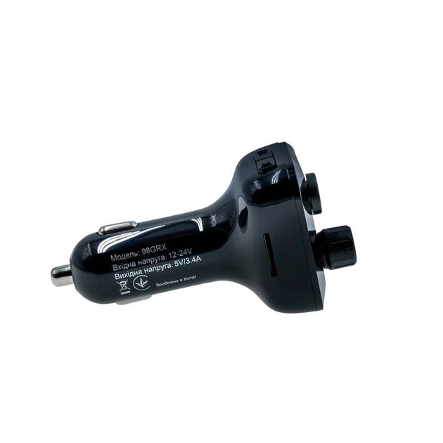 FM-трансмиттер Grand-X MegaBass Bluetooth V5.0 Hands Free MicroSD, 2хUSB 1A+2.4A (DLTT) - изображение 7
