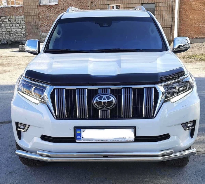 Кенгурятник захист переднього бампера на Toyota Highlander XU50 13-19 d42/60х1,6мм Тойота Хайлендер ST74971 - зображення 5
