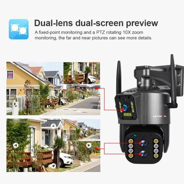 Охранная триокулярная поворотная WIFI IP камера LS VISION IPC360 HOME - Фото 3 Охранная триокулярная поворотная WIFI IP камера LS VISION IPC360 HOME - изображение 3