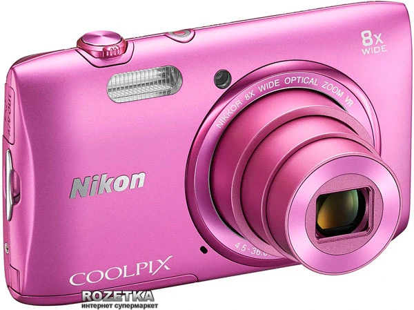 Фотоаппарат Nikon Coolpix S3600 Pink (VNA554E1) купить на ROZETKA