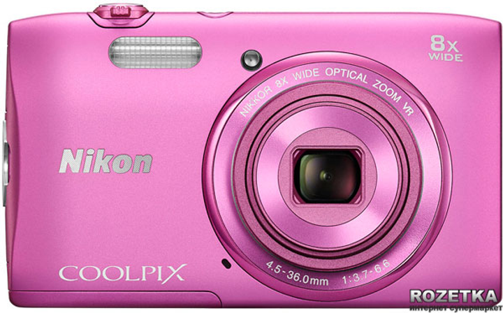 Фотоаппарат Nikon Coolpix S3600 Pink (VNA554E1) купить на