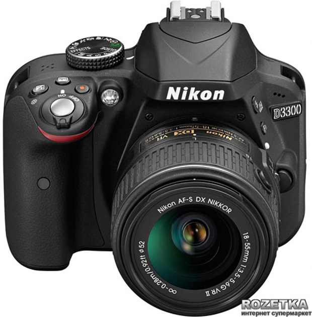 Фотоаппарат Nikon D3300 18-55mm f/3.5-5.6G VR II Kit Black - изображение 2